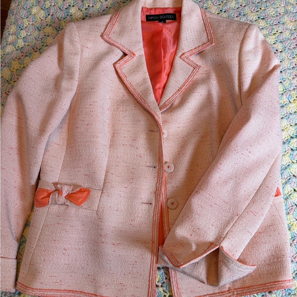 Nipon Boutique Pink and Orange Women's Suit - Picture 2 of 3